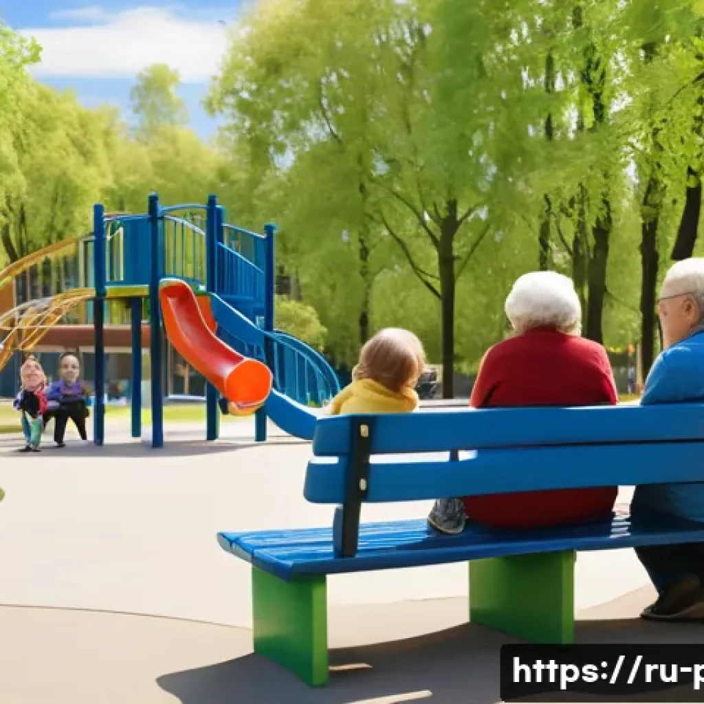 사회정책과 복지국가 - **Prompt 1: Modern Family in a Supportive Community**
"A heartwarming and bright scene depicting...