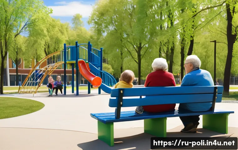 사회정책과 복지국가 - **Prompt 1: Modern Family in a Supportive Community**
    "A heartwarming and bright scene depicting...